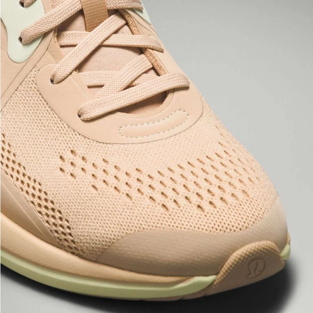 lululemon athletica Lightweight Knit Running Sneakers in Beige and Mint